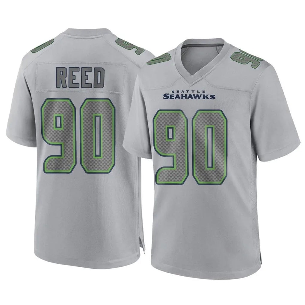 Elroe S.Seahawks #90 Jarran Reed Player Gray Atmosphere Fashion Home Game Stitched Jerseys