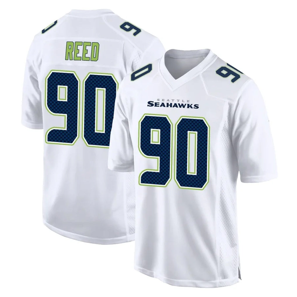 Elroe S.Seahawks #90 Jarran Reed Player White Tundra Fashion Home Game Stitched Jerseys