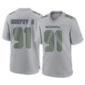 Elroe S.Seahawks #91 Byron Murphy II Player Gray Atmosphere Fashion Home Game Stitched Jerseys