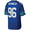 Elroe S.Seahawks #96 Cortez Kennedy Mitchell & Ness Royal Legacy Replica Jersey
