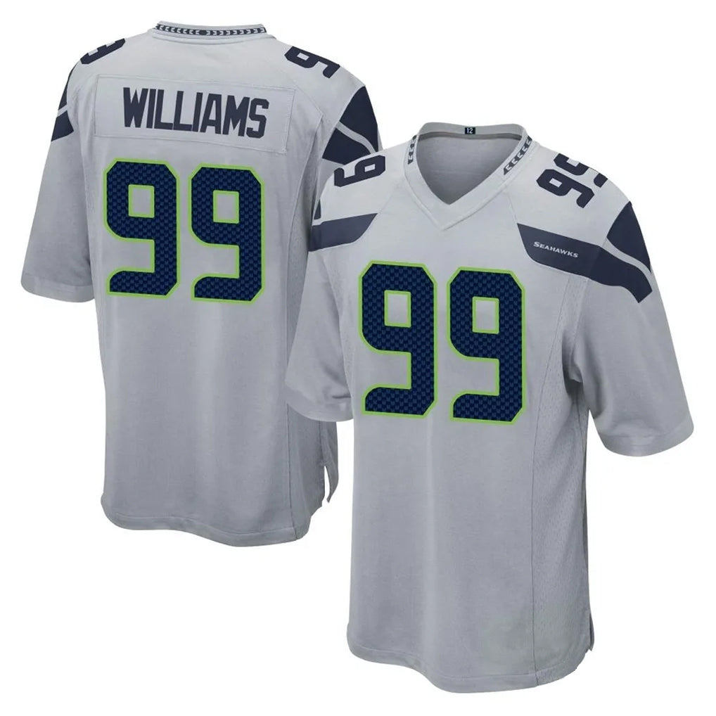 Elroe S.Seahawks #99 Leonard Williams Player Gray Home Game Stitched Jerseys