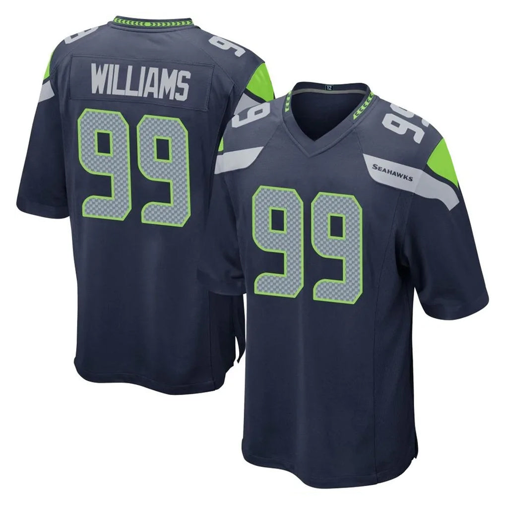 Elroe S.Seahawks #99 Leonard Williams Player Navy Home Game Stitched Jerseys