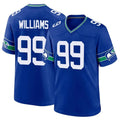 Elroe S.Seahawks #99 Leonard Williams Player Royal Throwback Home Game Stitched Jerseys