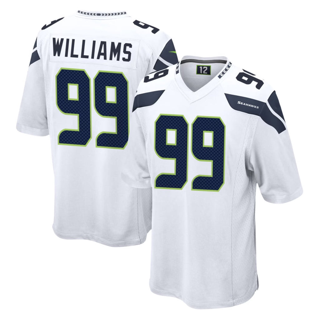 Elroe S.Seahawks #99 Leonard Williams Player White Home Game Stitched Jerseys