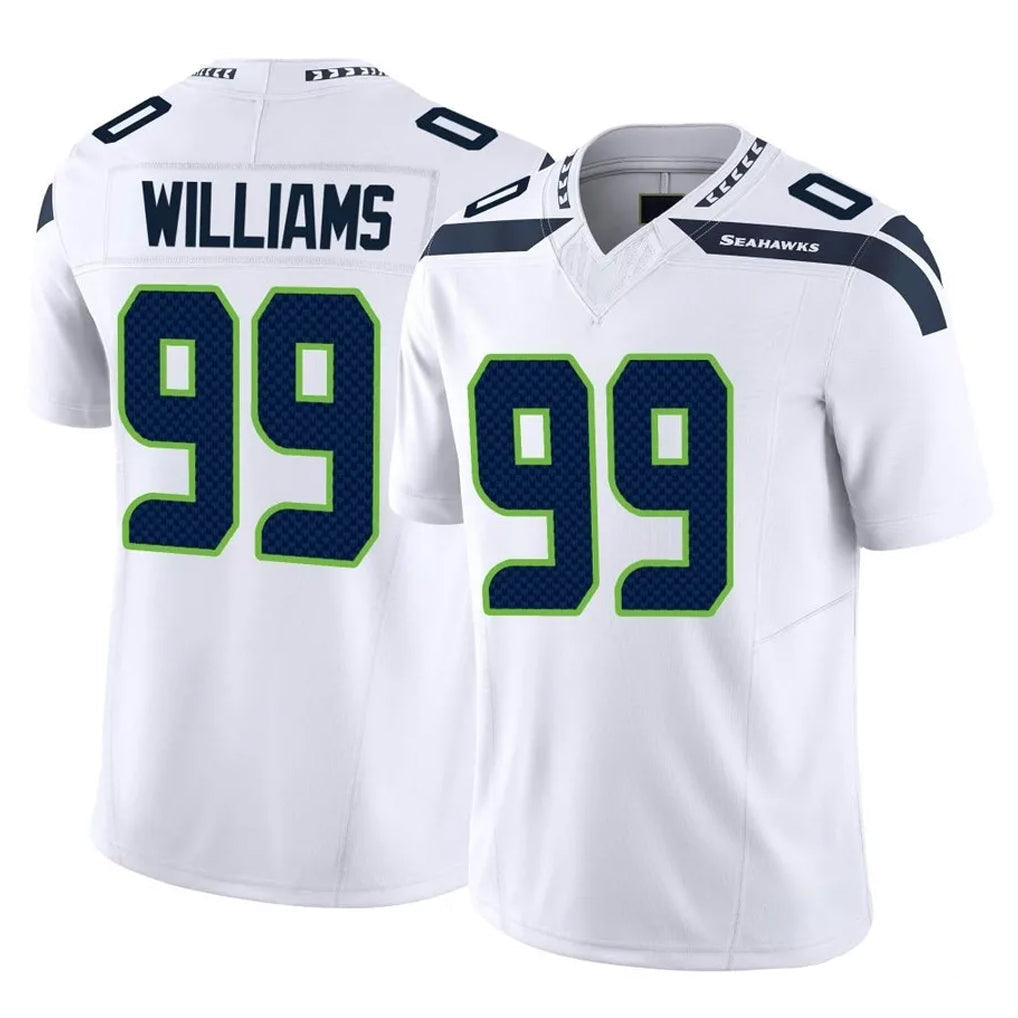 Elroe S.Seahawks #99 Leonard Williams Player White Limited Vapor F.U.S.E. Home Game Stitched Jerseys
