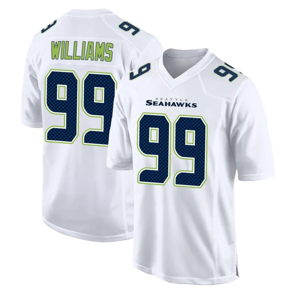 Elroe S.Seahawks #99 Leonard Williams Player White Tundra Fashion Home Game Stitched Jerseys