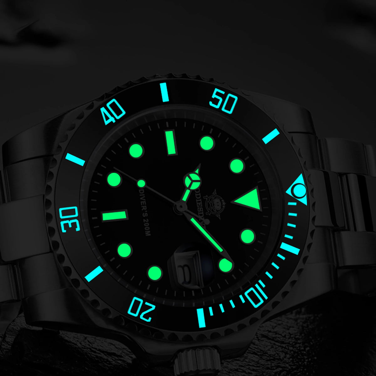 ADDIESDIVE Hot Selling Luxury Men's Diving Watch Steel BGW9 Luminous Ceramic Bezel 41mm 200M Waterproof Men's Analog Watch MY-H3
