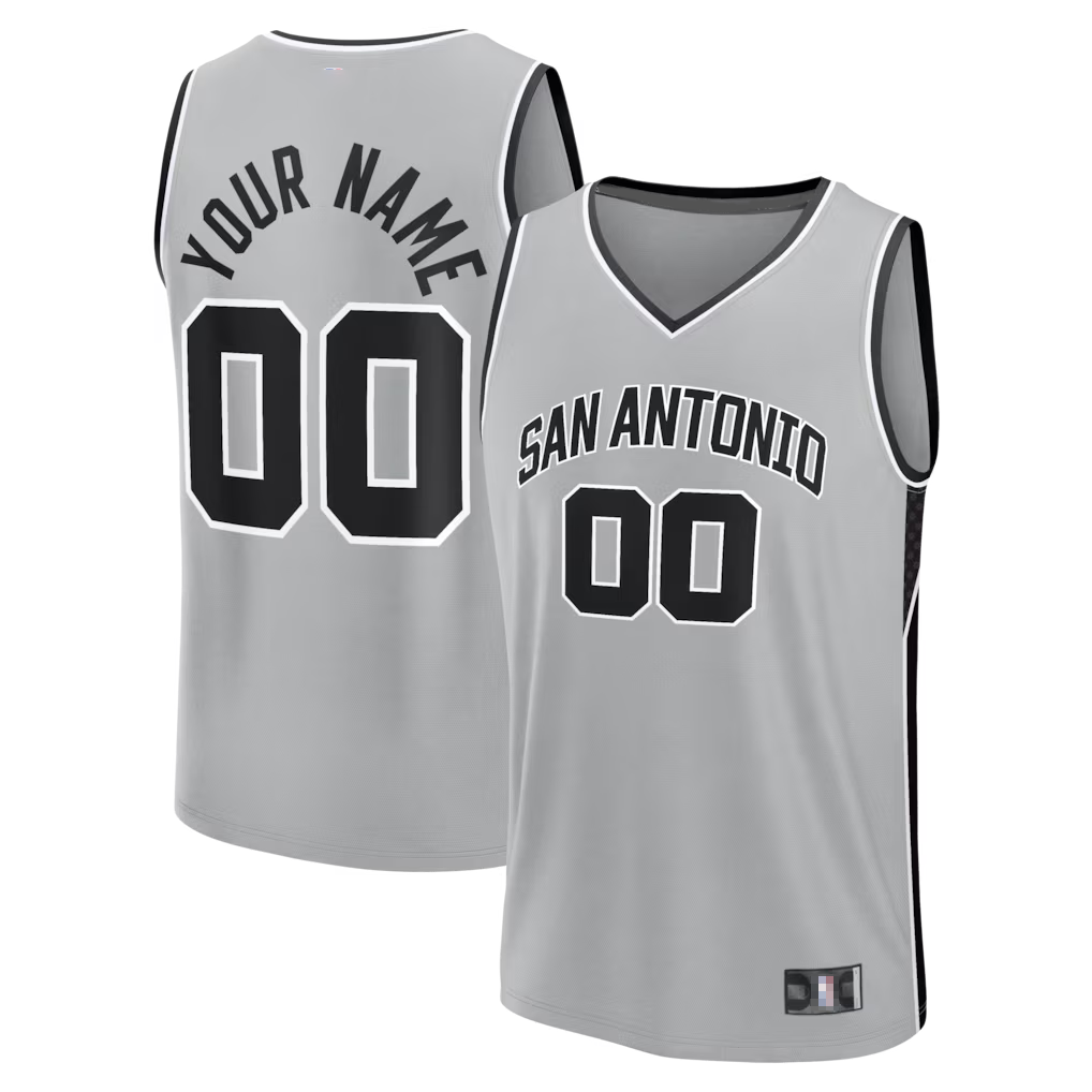 Elroe SA.Spurs Fanatics Silver Fastbreak Custom Jerseys - Statement Edition