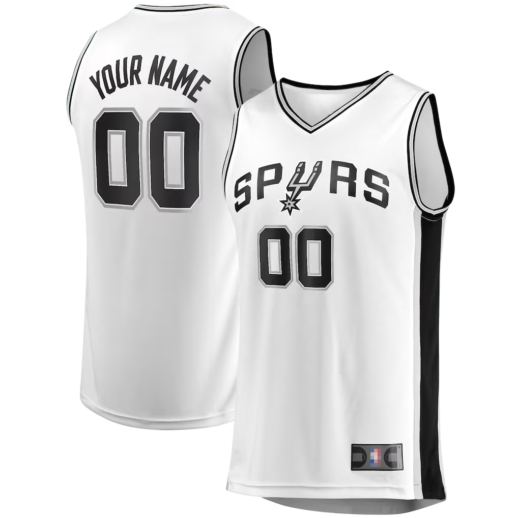 Elroe SA.Spurs Fanatics White Fast Break Custom Replica Jerseys - Association Edition