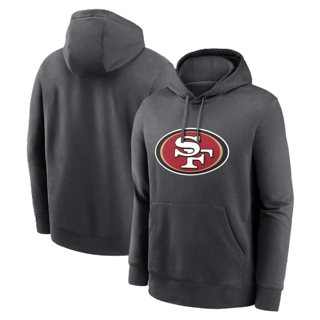 Elroe SF.49ers Gray Pullover Hoodies Home Game Blank Player Stitched Jerseys