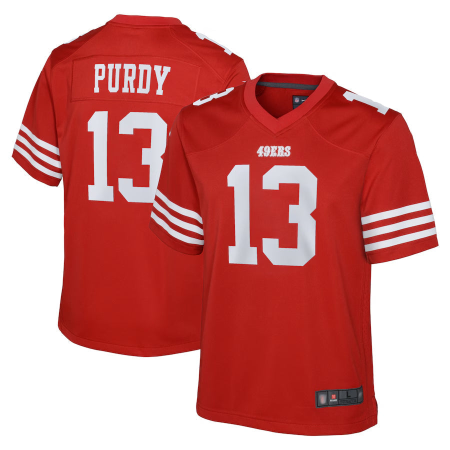 Elroe SF.49ers #13 Brock Purdy Player Scarlet Home Game Stitched Jerseys