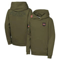 Elroe SF.49ers Olive Salute to Service Pullover Hoodies Limited Blank Player Stitched Jerseys