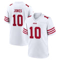 Elroe SF.49ers #10 Mac Jones Player White Game Home Stitched Jerseys