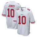 Elroe SF.49ers #10 Mac Jones Player White Home Game Stitched Jerseys