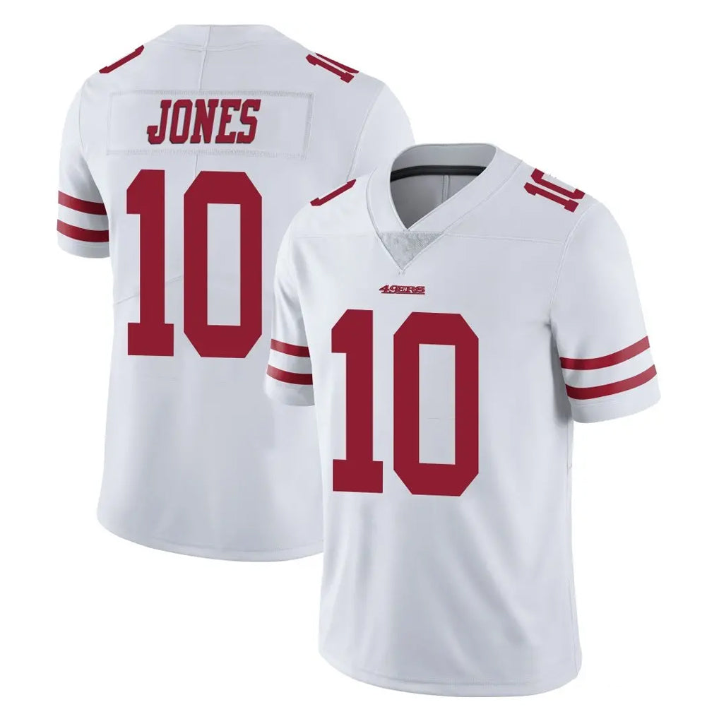 Elroe SF.49ers #10 Mac Jones Player White Limited Vapor Untouchable Home Game Stitched Jerseys