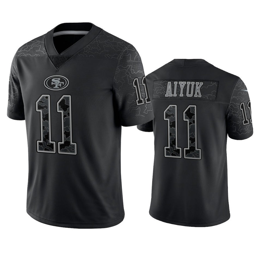 Elroe SF.49ers #11 Brandon Aiyuk Player Black RFLCTV Limited Stitched Jerseys