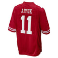 Elroe SF.49ers #11 Brandon Aiyuk Player Scarlet Game Stitched Jerseys