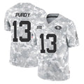 Elroe SF.49ers #13 Brock Purdy Player Arctic Camo Limited Salute To Service Home Game Stitched Jerseys