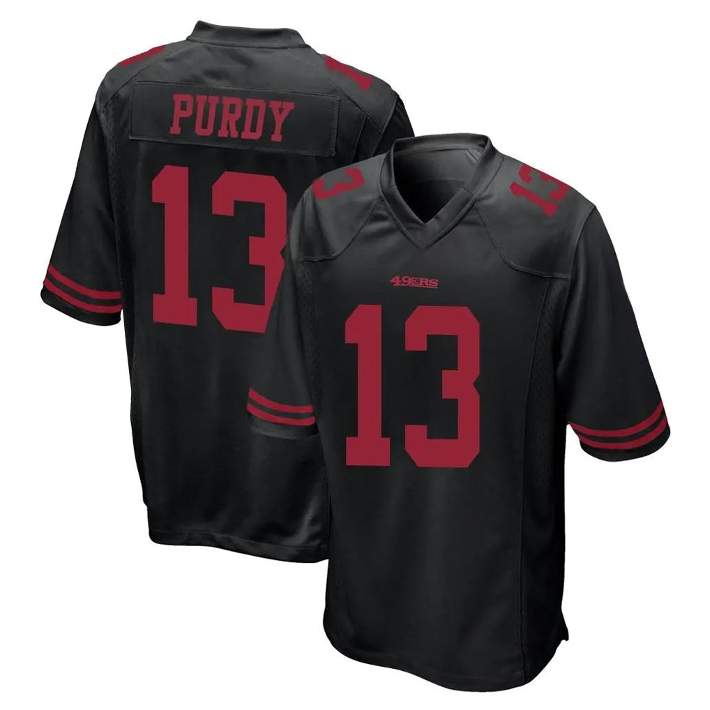 Elroe SF.49ers #13 Brock Purdy Player Black Alternate Home Game Stitched Jerseys