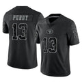 Elroe SF.49ers #13 Brock Purdy Player Black Limited Reflective Home Game Stitched Jerseys