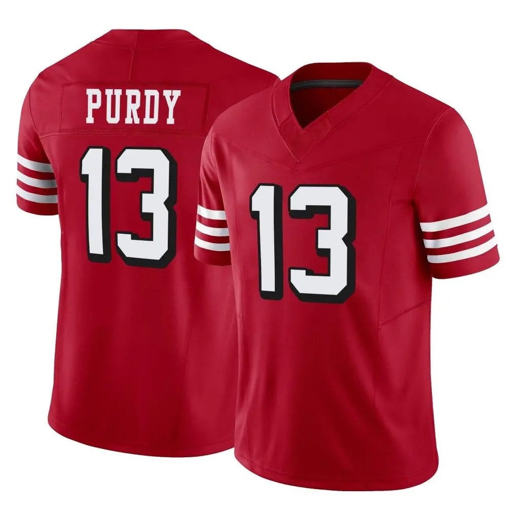 Elroe SF.49ers #13 Brock Purdy Player Red Limited Alternate Vapor F.U.S.E. Home Game Stitched Jerseys