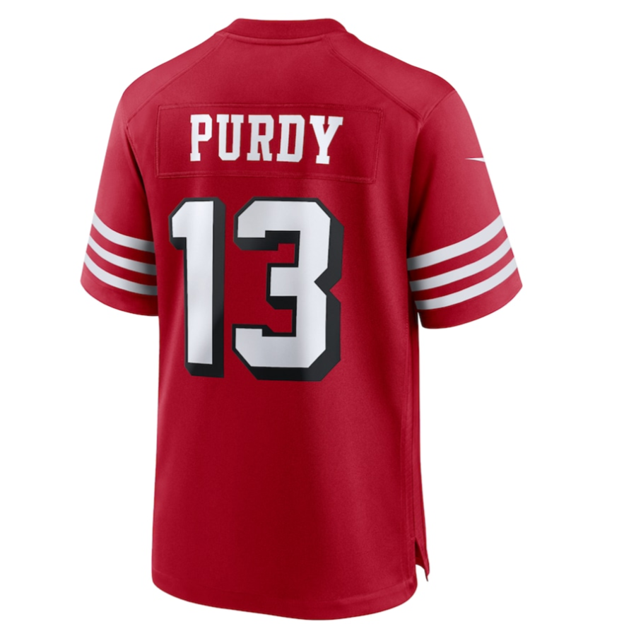 Elroe SF.49ers #13 Brock Purdy Player Scarlet Alternate Game Stitched Jersey