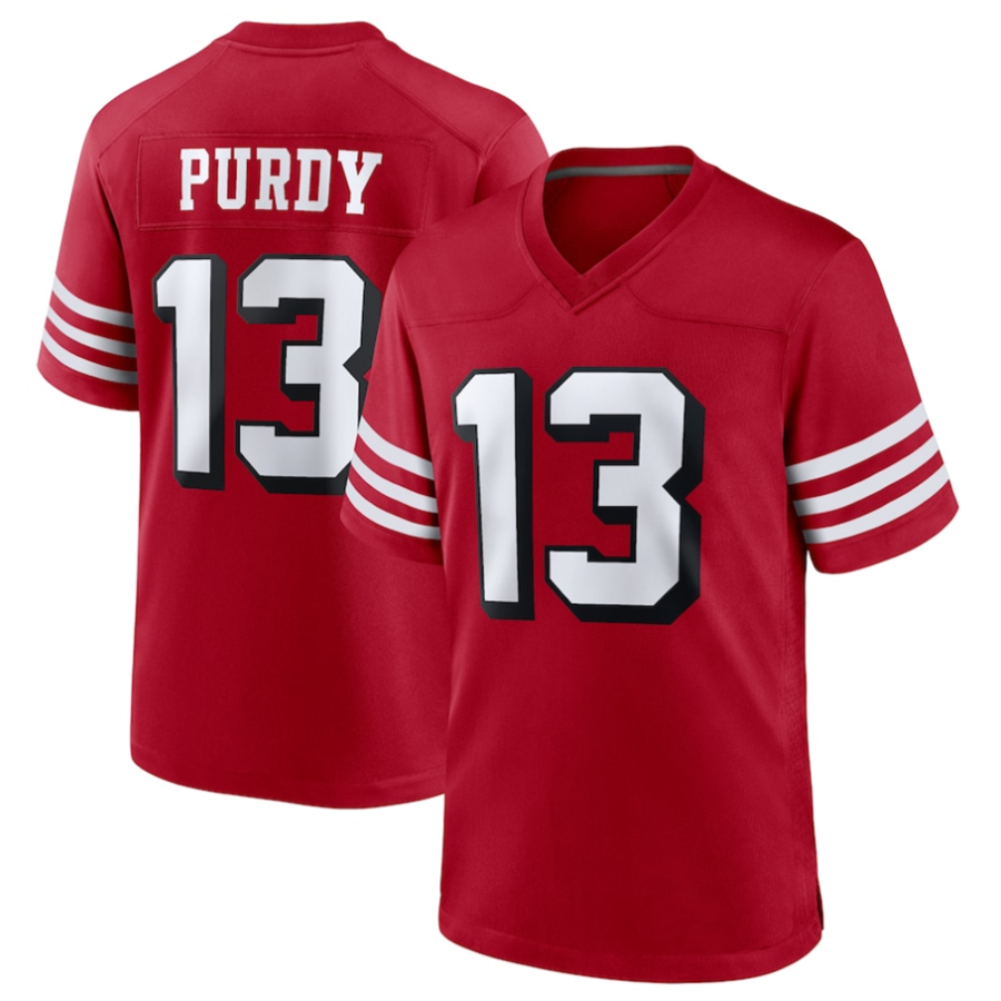 Elroe SF.49ers #13 Brock Purdy Player Scarlet Alternate Game Stitched Jerseys