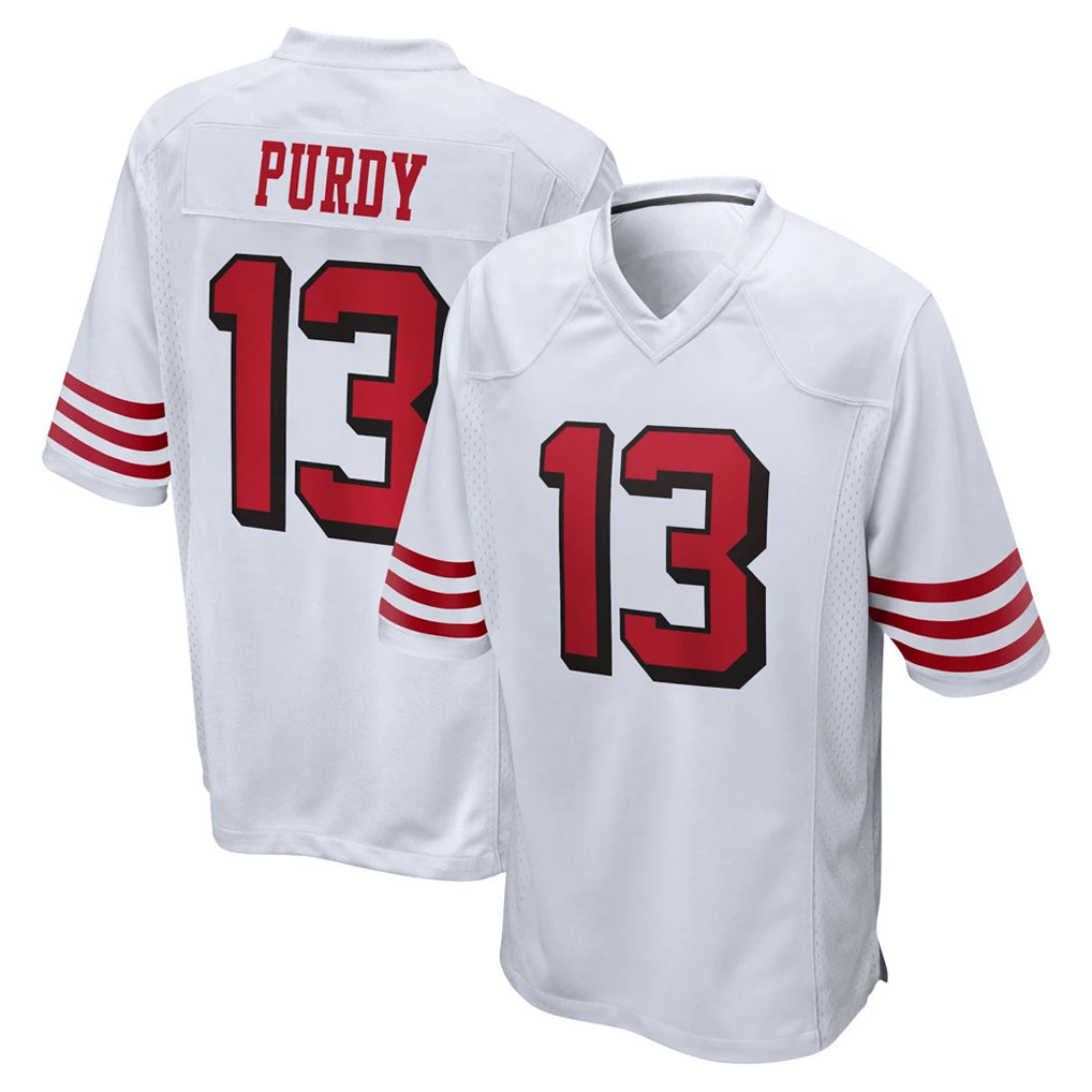 Elroe SF.49ers #13 Brock Purdy Player White Limited Alternate Home Game Stitched Jerseys
