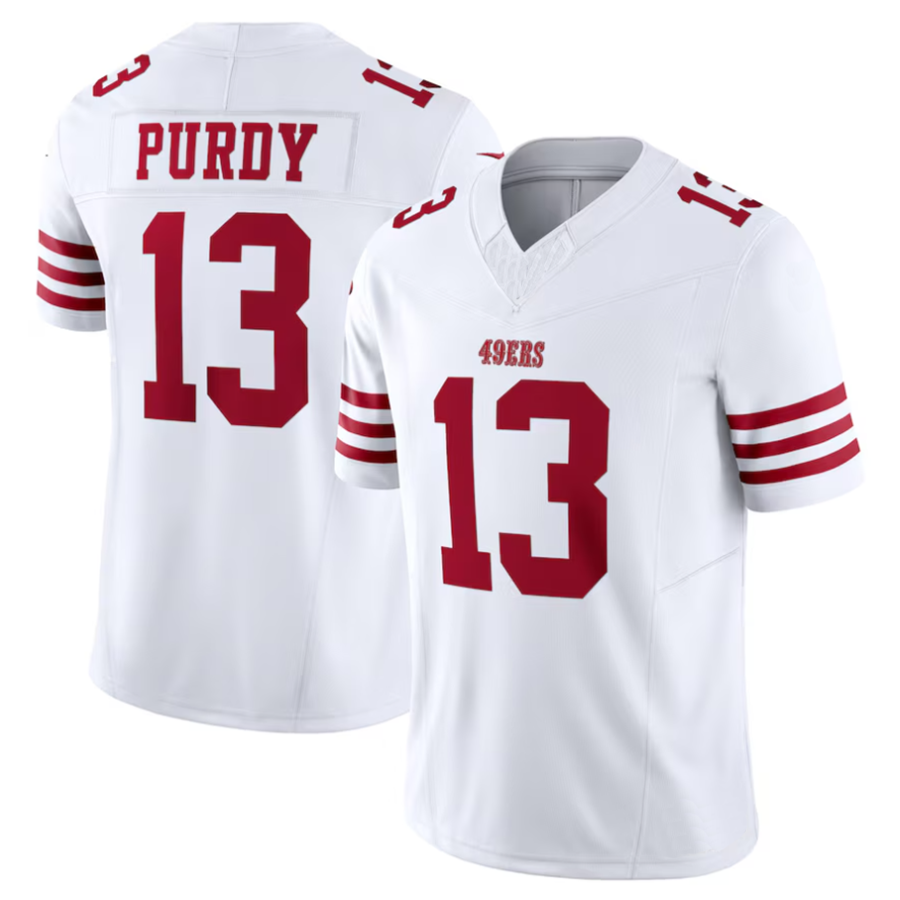 Elroe SF.49ers #13 Brock Purdy Playre White Vapor F.U.S.E. Limited Stitched Jerseys