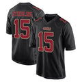 Elroe SF.49ers #15 De'Zhaun Stribling Player Black Fashion Home Game Stitched Jerseys