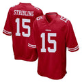 Elroe SF.49ers #15 De'Zhaun Stribling Player Red Home Game Stitched Jerseys