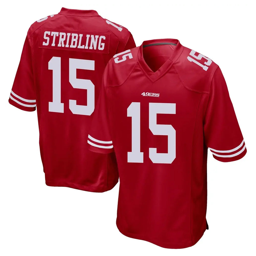 Elroe SF.49ers #15 De'Zhaun Stribling Player Red Home Game Stitched Jerseys