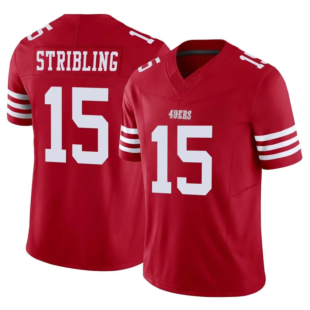 Elroe SF.49ers #15 De'Zhaun Stribling Player Red Limited Vapor F.U.S.E. Home Game Stitched Jerseys