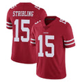 Elroe SF.49ers #15 De'Zhaun Stribling Player Red Limited Vapor Untouchable Home Game Stitched Jerseys