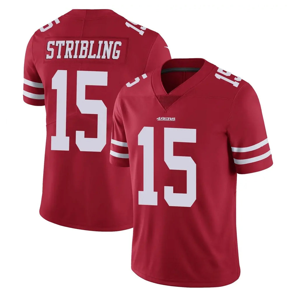 Elroe SF.49ers #15 De'Zhaun Stribling Player Red Limited Vapor Untouchable Home Game Stitched Jerseys
