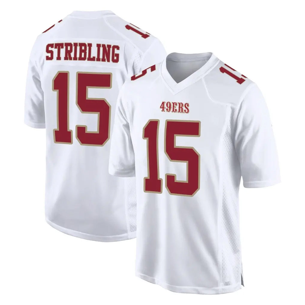 Elroe SF.49ers #15 De'Zhaun Stribling Player White Fashion Home Game Stitched Jerseys