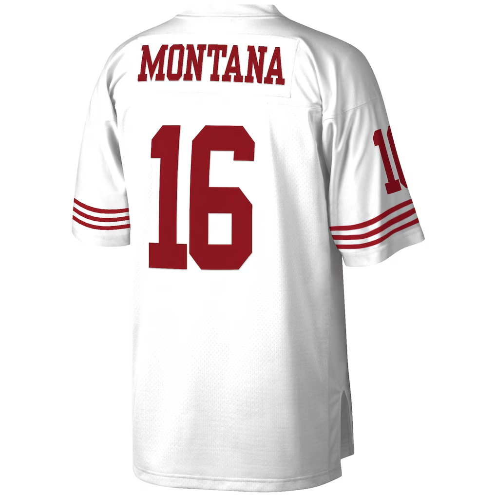 Elroe SF.49ers #16 Joe Montana Mitchell & Ness White 1990 Legacy Replica Stitched Jerseys