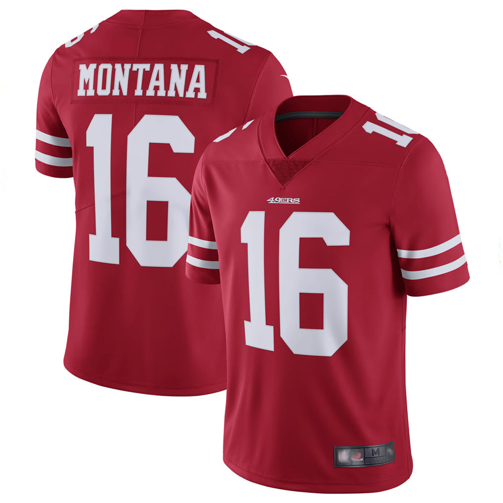 Elroe SF.49ers #16 Joe Montana Player Vapor Untouchable Limited Throwback Stitched Jerseys
