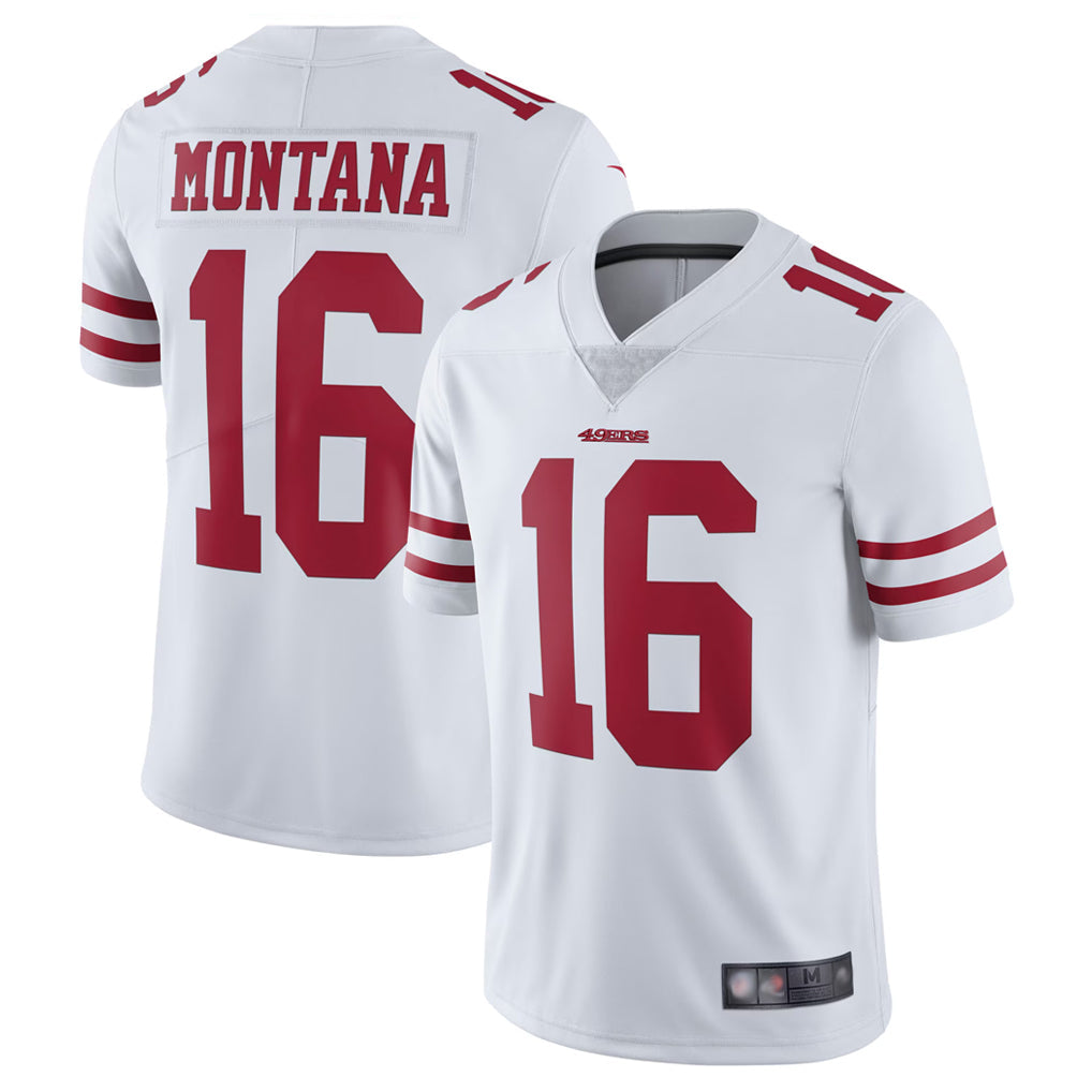 Elroe SF.49ers #16 Joe Montana Player Vapor Untouchable Limited Throwback White Stitched Jerseys
