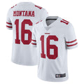 Elroe SF.49ers #16 Joe Montana Player Vapor Untouchable Limited Throwback White Stitched Jerseys