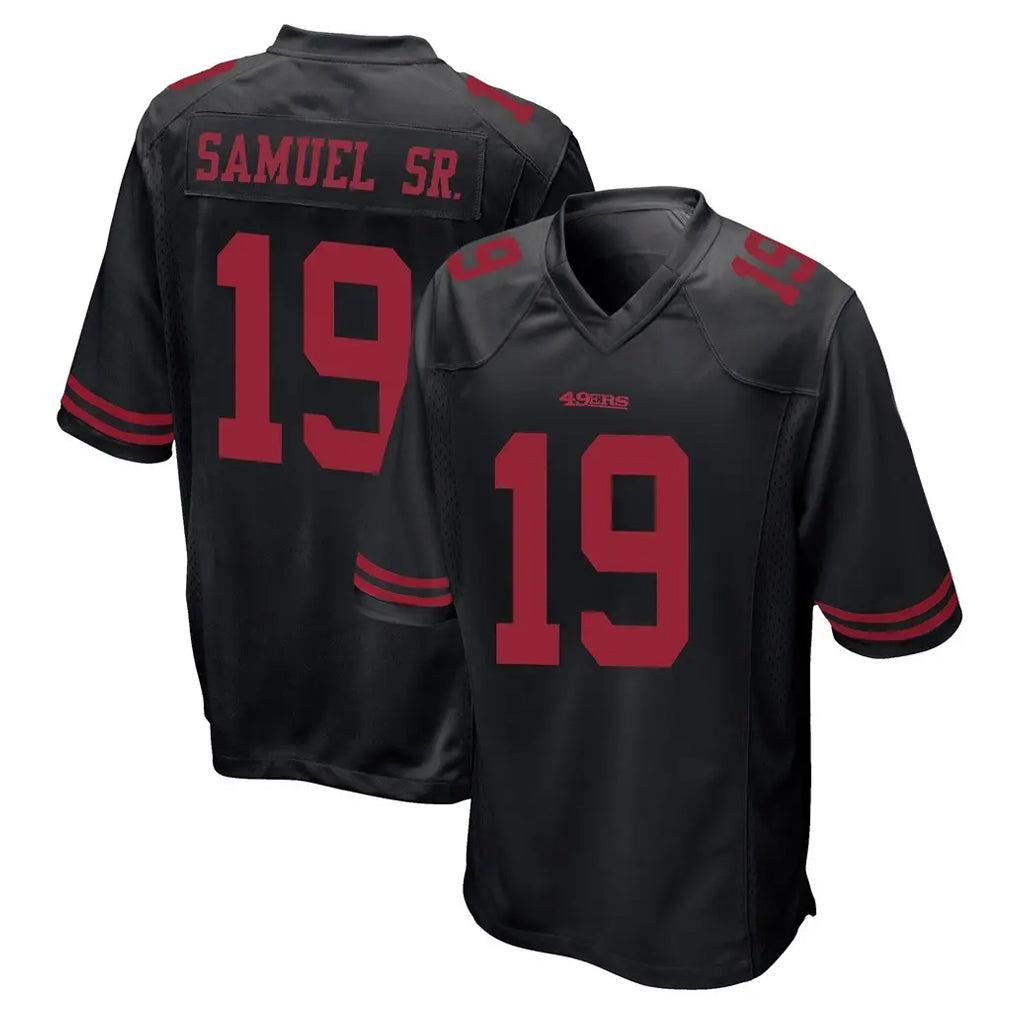 Elroe SF.49ers #19 Deebo Samuel Sr. Player Black Alternate Home Game Stitched Jerseys
