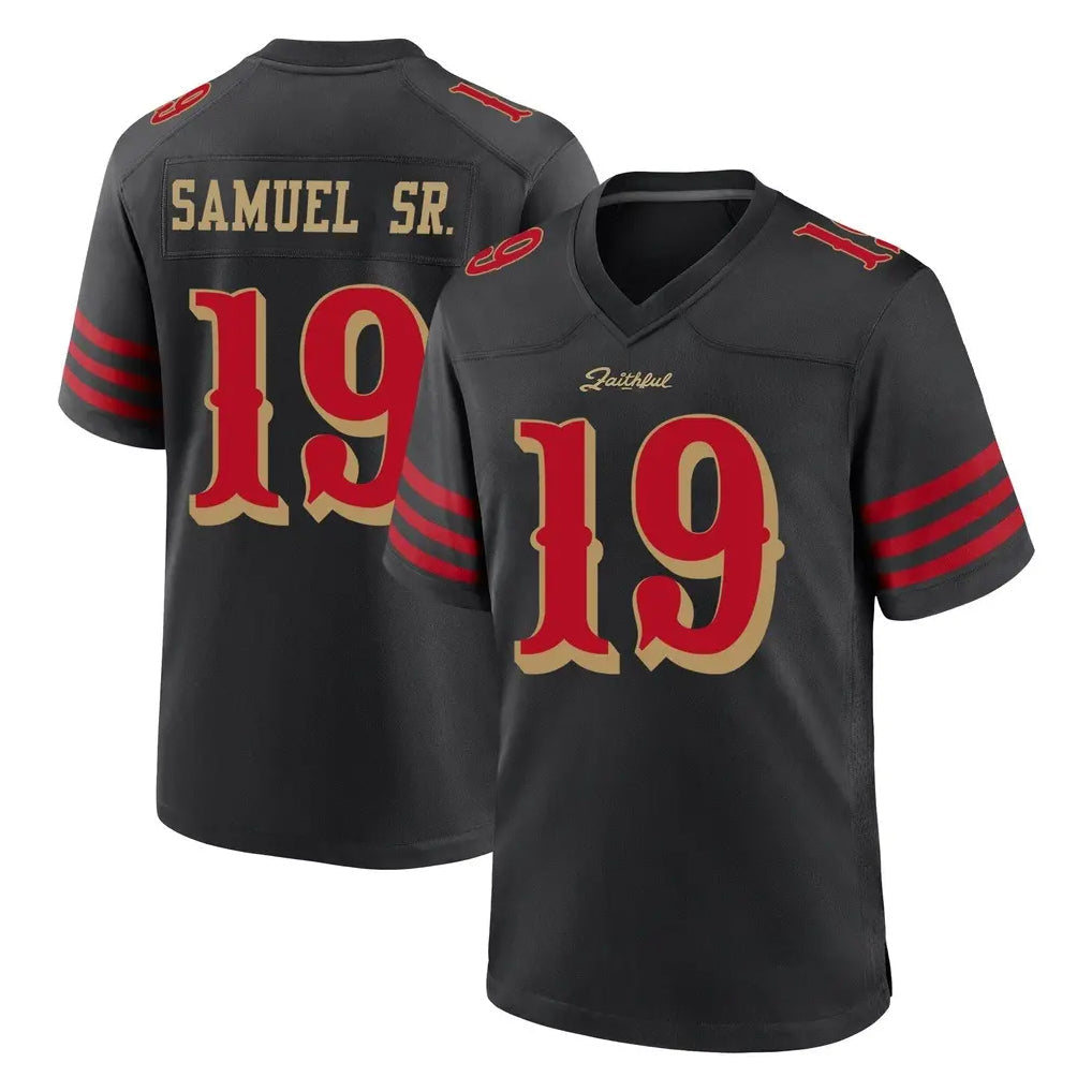 Elroe SF.49ers #19 Deebo Samuel Sr. Player Black Rivalries Collection Home Game Stitched Jerseys