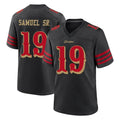 Elroe SF.49ers #19 Deebo Samuel Sr. Player Black Rivalries Collection Home Game Stitched Jerseys