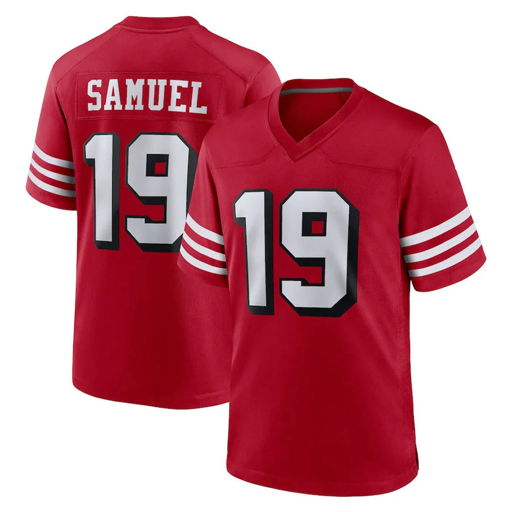 Elroe SF.49ers #19 Deebo Samuel Sr. Player Red Limited Alternate Home Game Stitched Jerseys