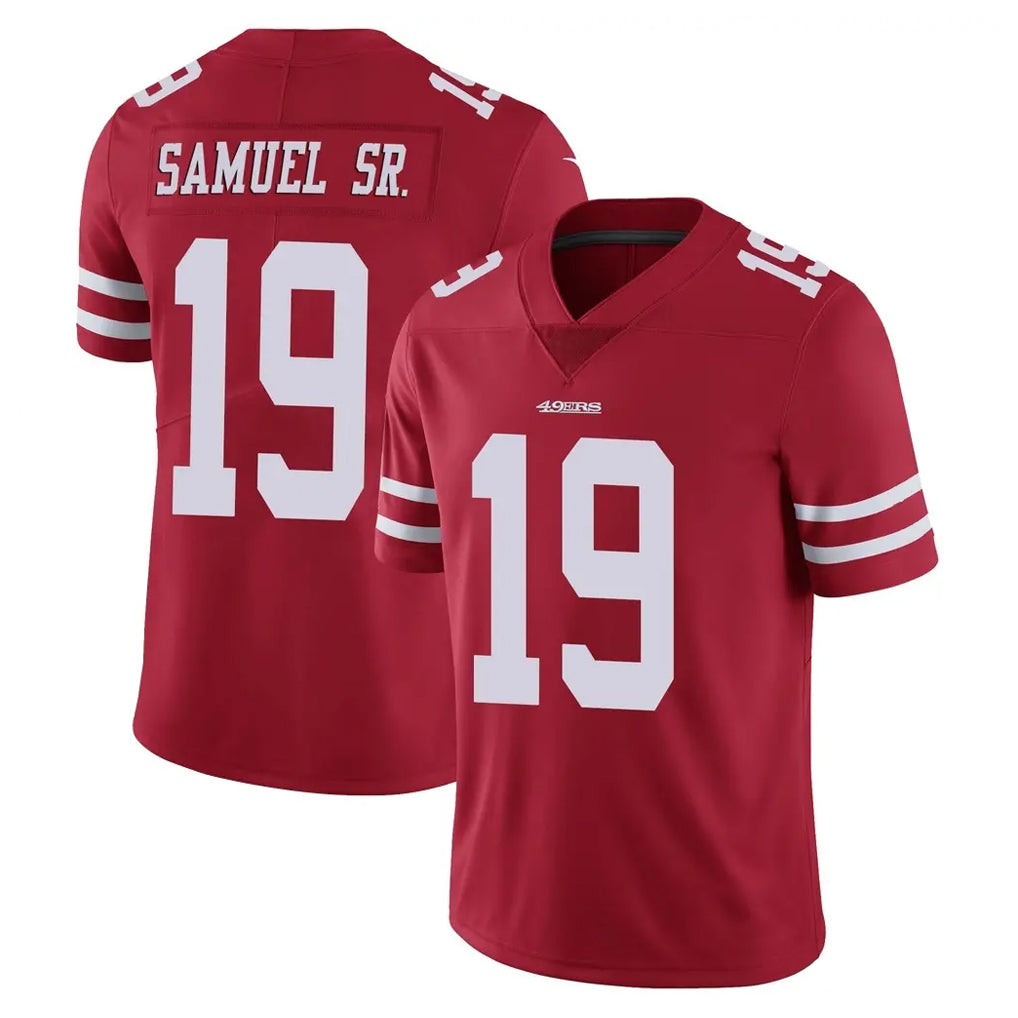 Elroe SF.49ers #19 Deebo Samuel Sr. Player Red Limited Vapor Untouchable Home Game Stitched Jerseys