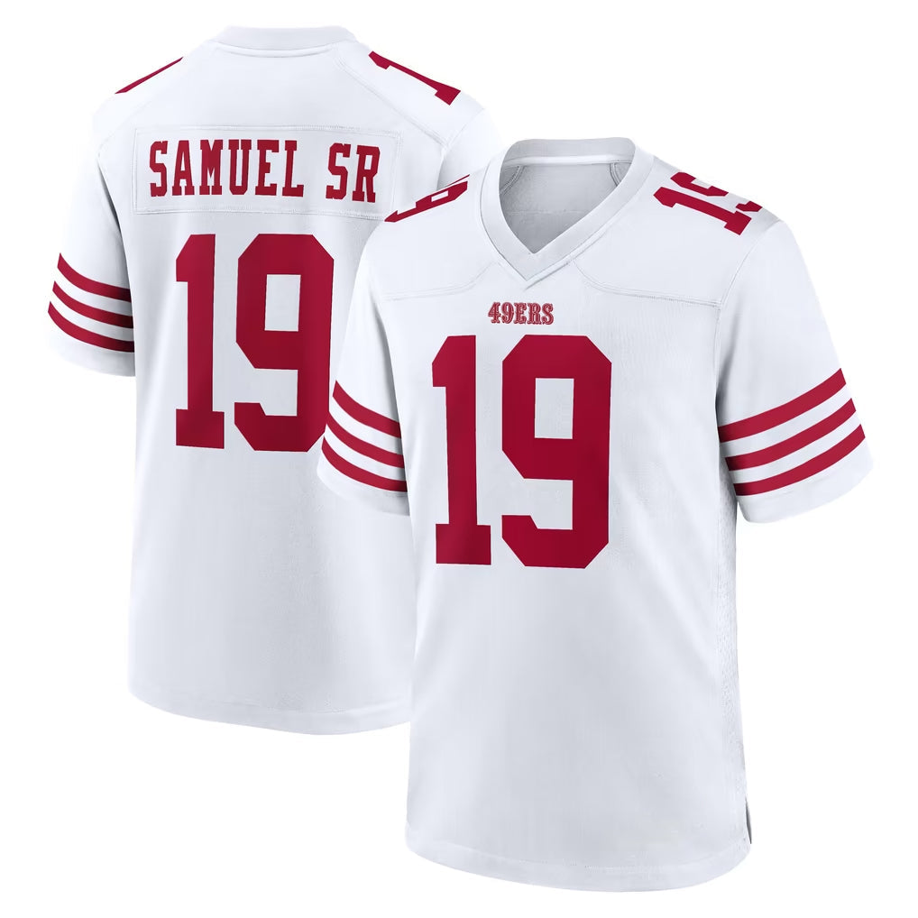 Elroe SF.49ers #19 Deebo Samuel Sr. Player White Game Home Stitched Jerseys