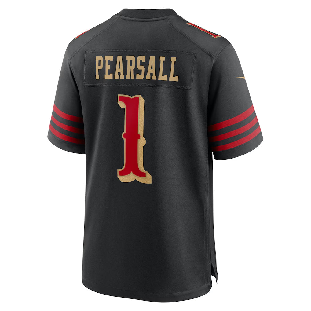 Elroe SF.49ers #1 Ricky Pearsall Player Black Rivalries Collection Game Stitched Jerseys