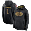 Elroe SF.49ers #1 Ricky Pearsall Player Black Salute To Service Hoodie Player Stitched Jerseys