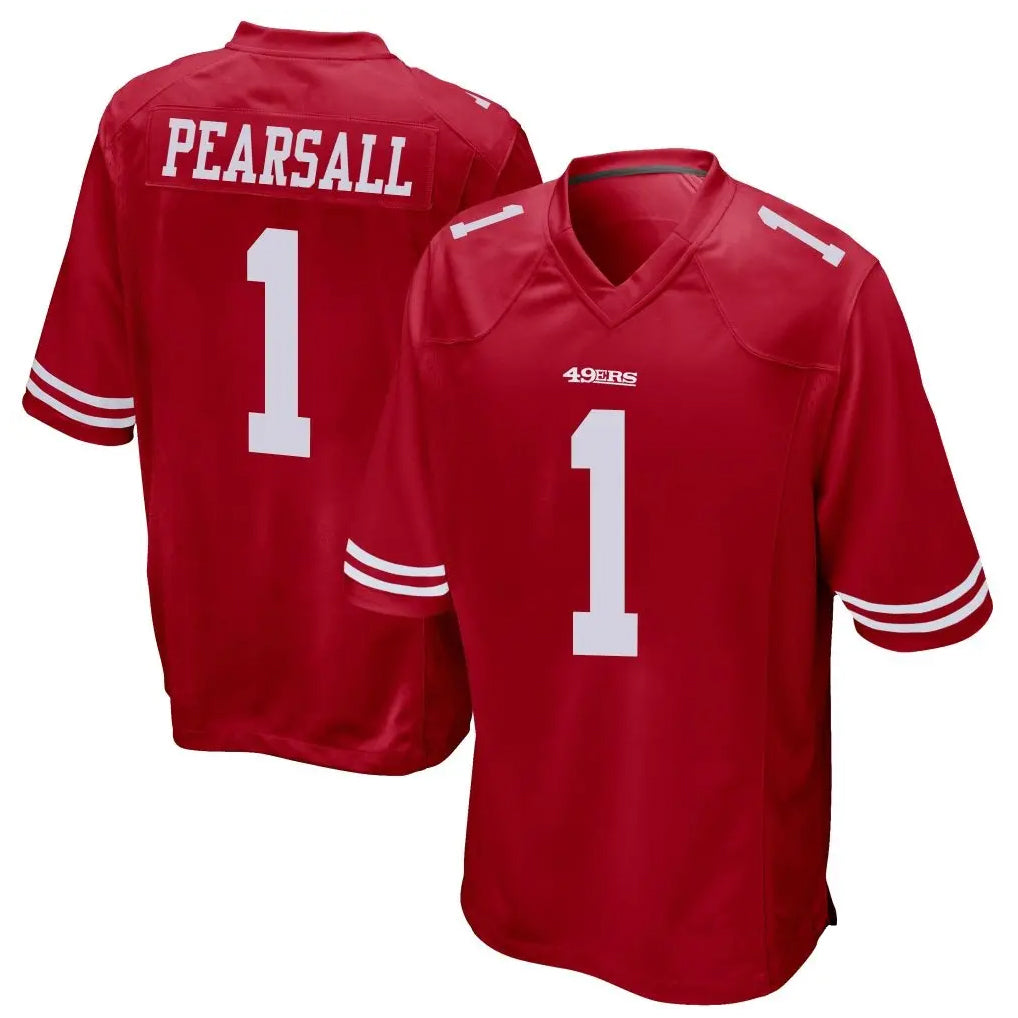 Elroe SF.49ers #1 Ricky Pearsall Player Scarlet Game Stitched Jerseys