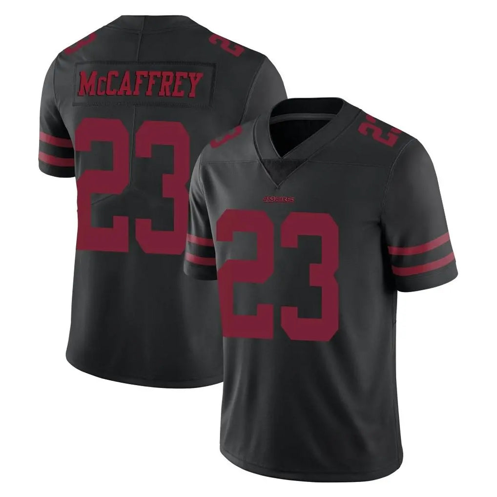 Elroe SF.49ers #23 Christian McCaffrey Player Black Alternate Limited Vapor Untouchable Home Game Stitched Jerseys